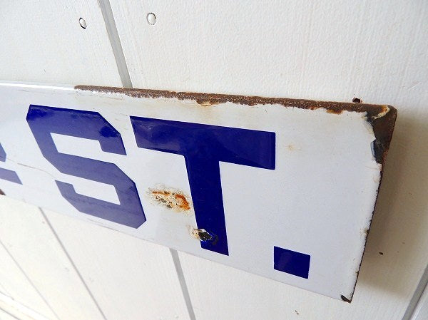 【22ND ST.】ホーロー製・ヴィンテージ・ストリートサイン/街路サイン/看板 USA