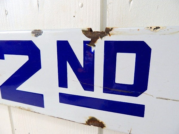 【22ND ST.】ホーロー製・ヴィンテージ・ストリートサイン/街路サイン/看板 USA