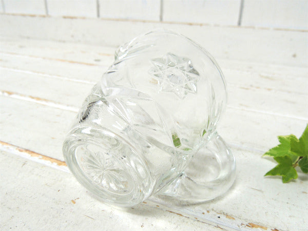 アンカーホッキング プレスドグラス・スター柄・ビンテージ・クリーマー・ミルクピッチャー・食器 ガラス