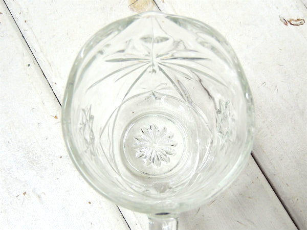 アンカーホッキング プレスドグラス・スター柄・ビンテージ・クリーマー・ミルクピッチャー・食器 ガラス