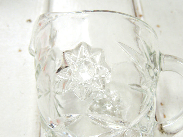 アンカーホッキング プレスドグラス・スター柄・ビンテージ・クリーマー・ミルクピッチャー・食器 ガラス