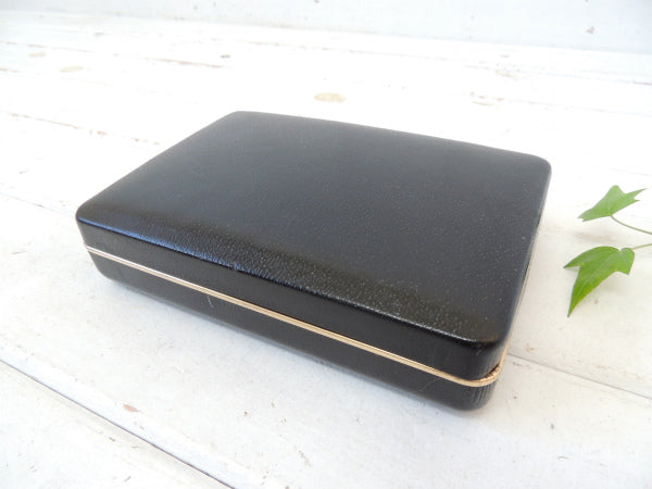 ブラック×レッドカラー メンズ ヴィンテージ・ジュエリーケース 宝石箱 ジュエリーボックス タイピン