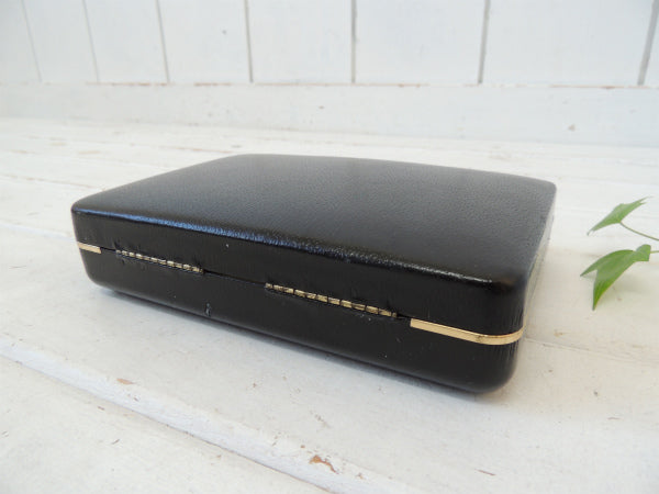 ブラック×レッドカラー メンズ ヴィンテージ・ジュエリーケース 宝石箱 ジュエリーボックス タイピン