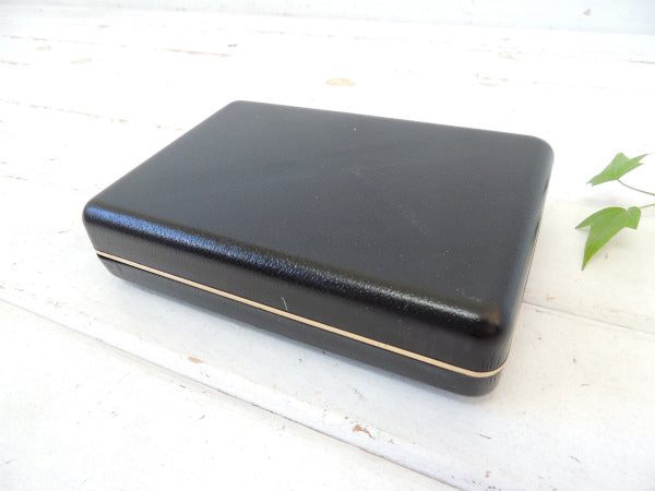 ブラック×レッドカラー メンズ ヴィンテージ・ジュエリーケース 宝石箱 ジュエリーボックス タイピン