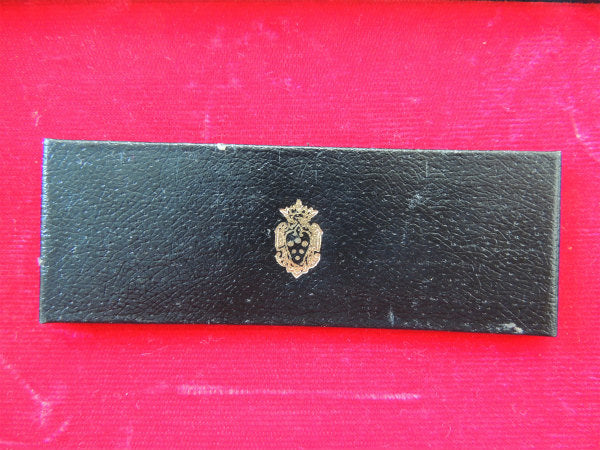 ブラック×レッドカラー メンズ ヴィンテージ・ジュエリーケース 宝石箱 ジュエリーボックス タイピン