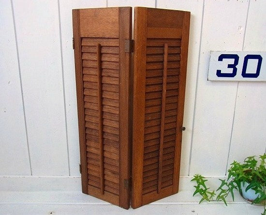 木製・アンティーク・ルーバー/ヴォレー/シャッター/建具　USA