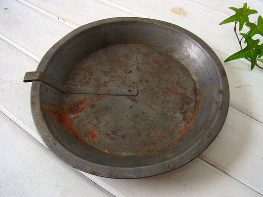 EKCOLOY Silver Beauty ティン製 スライダー付き アンティーク パイ皿 USA パイプレート パイモールド キッチン雑貨