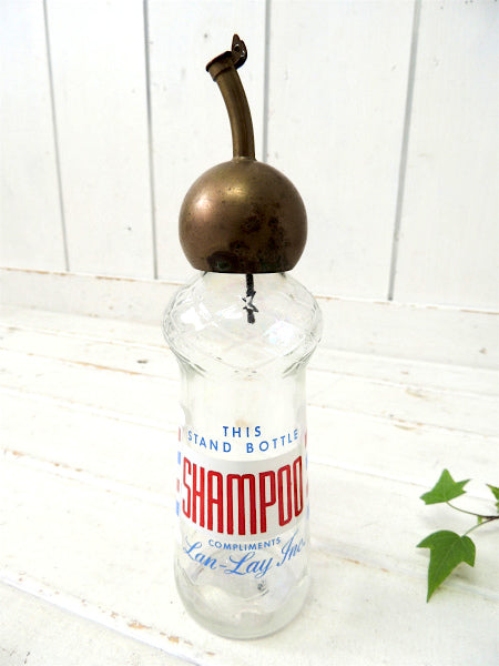 【1920~1930y・BARBER・アメリカンスタイル】アンティーク・シャンプーボトル・瓶