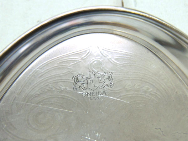 【ONEIDA】シルバープレート・アンティーク・シュガーポット&クリーマー&トレイ・3点セット