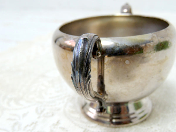 【ONEIDA】シルバープレート・アンティーク・シュガーポット&クリーマー&トレイ・3点セット