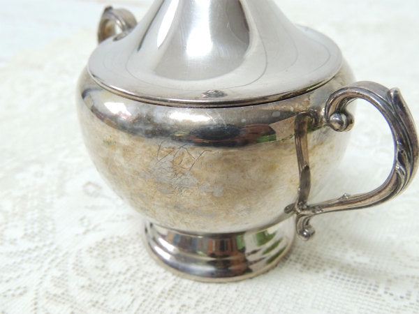 【ONEIDA】シルバープレート・アンティーク・シュガーポット&クリーマー&トレイ・3点セット