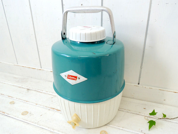 Coleman ターコイズ・コールマン・ダイヤモンドロゴ・ヴィンテージ・ウォータージャグ キャンプ