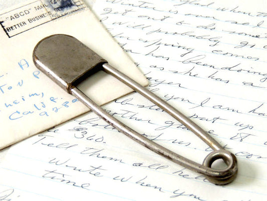 【Key Tag・ランドリーピン】アンティーク・セーフティーピン/安全ピン/キーリング USA