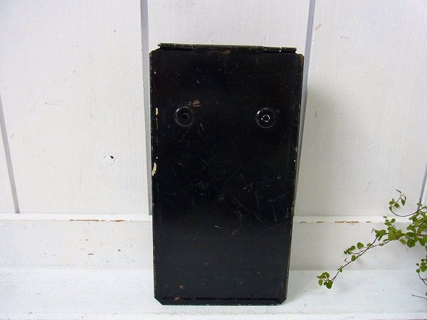 黒色のティン製・アンティーク・メールボックス/郵便受け/ポスト　USA