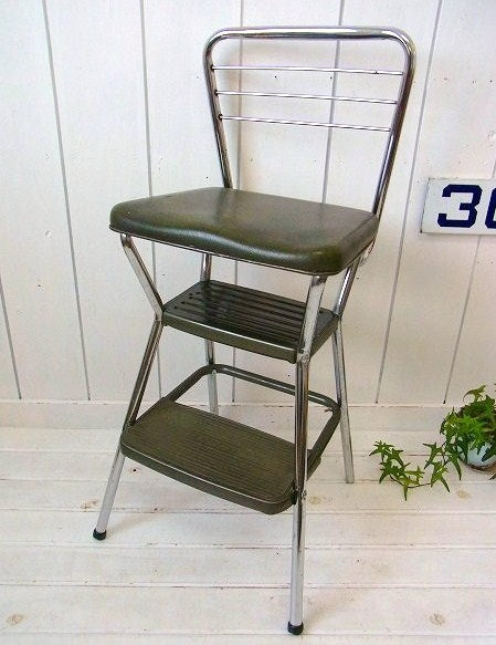 COSCO コスコ ダークグリーン・スチール製・ヴィンテージ・ステップチェア ステップツール イス