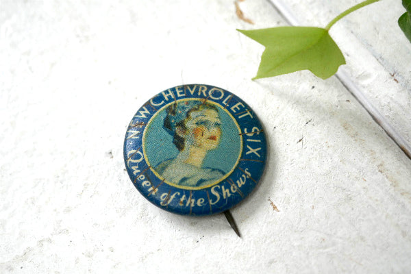 1930s CHEVROLET シボレー・アメ車・ヴィンテージ・缶バッジ・USA・アドバタイジング