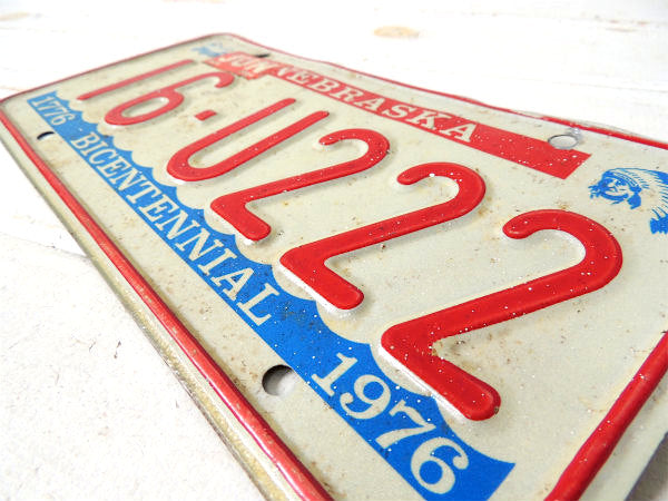 【ネブラスカ州・1976年】ヴィンテージ・ナンバープレート・カーライセンスプレート・USA