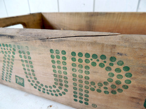 【7up】セブンアップ・ドリンクのヴィンテージ・木箱/ウッドボックス USA