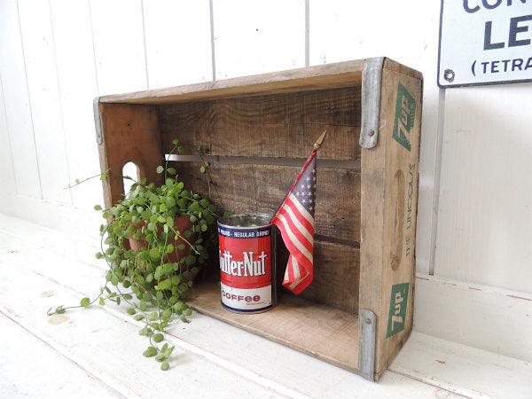 【7up】セブンアップ・ドリンクのヴィンテージ・木箱/ウッドボックス USA