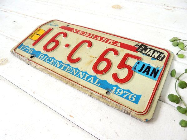 【ネブラスカ州・1776~1976】ヴィンテージ・ナンバープレート・カーライセンスプレート・USA