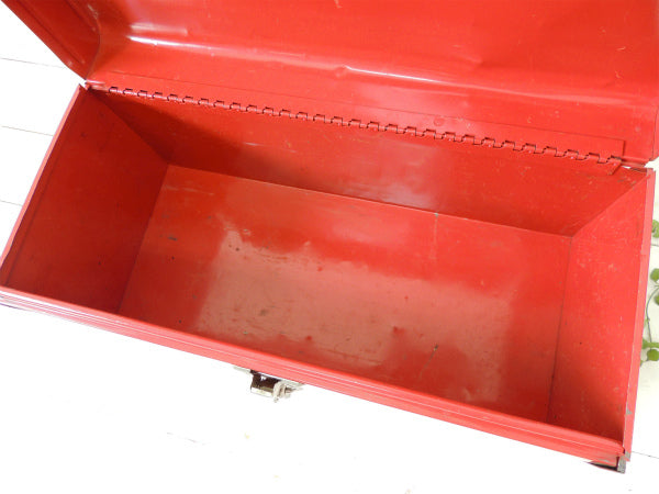 【Waterloo・赤色】メタル製・ヴィンテージ・ツールボックス・工具箱・工業系