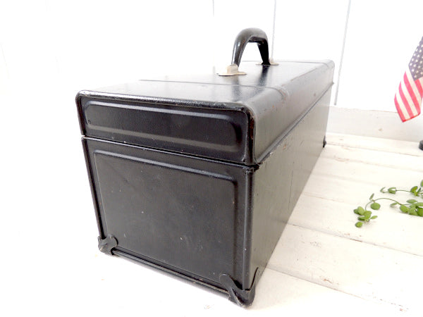 【ブラック×レッド・2段式】ヴィンテージ・ツールボックス・工具箱・ガレージ・工業系