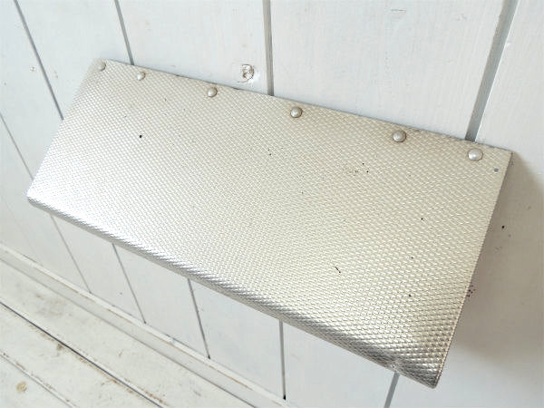 スペーシーデザイン・シルバー色・アルミ製・ヴィンテージ・メールボックス/郵便受け/ポスト