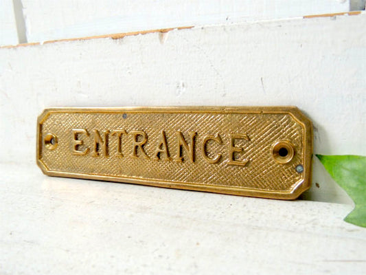 【ENTRANCE/船内プレート/真鍮製】アンティーク・サインプレート・看板・USA