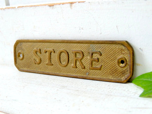 STORE 船内プレート 真鍮製 アンティーク サインプレート 看板 USA