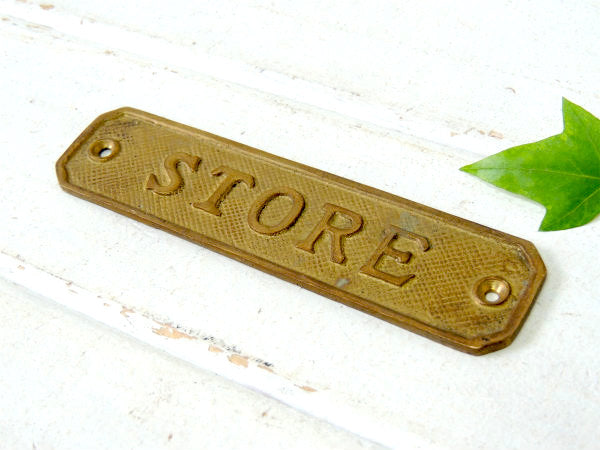 STORE 船内プレート 真鍮製 アンティーク サインプレート 看板 USA