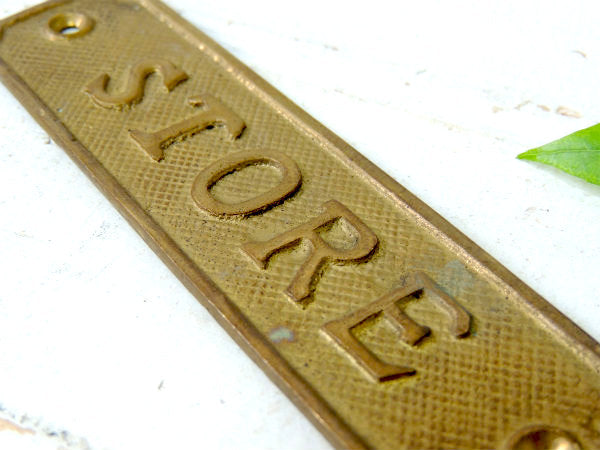 STORE 船内プレート 真鍮製 アンティーク サインプレート 看板 USA