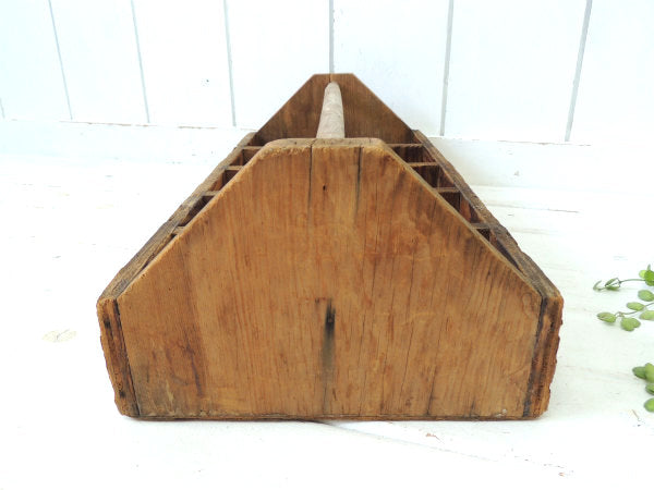 USA・木製・仕切り付き・アンティーク・ツールボックス・キャリーケース・木箱・工具箱