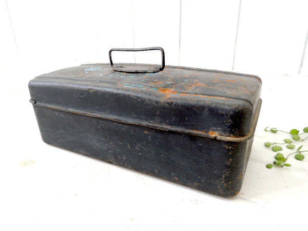 【WTG】メジャー付き・2段式・ヴィンテージ・タックルボックス・ツールボックス/工具箱US