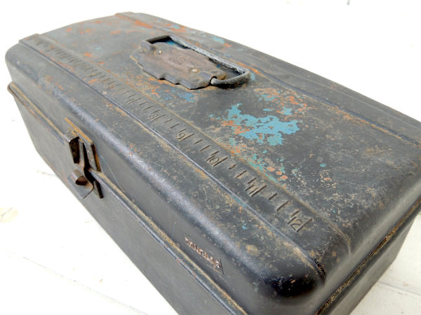 【WTG】メジャー付き・2段式・ヴィンテージ・タックルボックス・ツールボックス/工具箱US