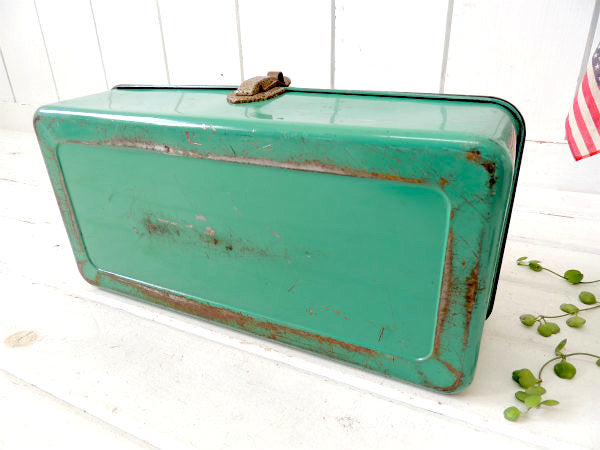 【LIBERTY・NY】メジャー付き・2段式・ビンテージ・タックルボックス・ツールボックス/工具箱