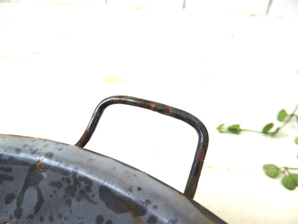 【ジャンク&シャビー】ホーロー製・脚付き・アンティーク・コランダー・水切りボウル・USA