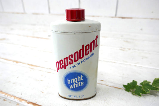ニューヨーク Pepsodent ブリキ缶・ビンテージ・歯磨き粉・パウダーケース US 美容 洗面