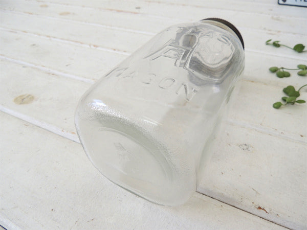 【ATLAS EDJ SEAL】ダブルキャップ・アンティーク・メイソンジャー/ガラスジャー(クリア)