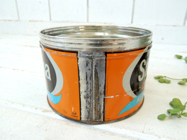 【Sanka coffee】ブリキ製・ヴィンテージ・コーヒー缶・小物入れ・USA・ガーデニング・