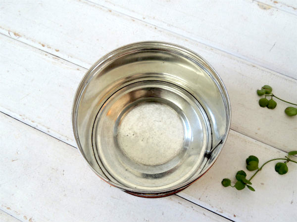 【Sanka coffee】ブリキ製・ヴィンテージ・コーヒー缶・小物入れ・USA・ガーデニング・