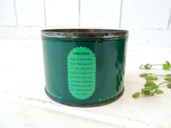 【MJB/サンフランシスコ】ブリキ製・ヴィンテージ・ちいさな・コーヒー缶/ティン缶US