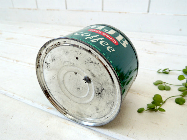 【MJB/サンフランシスコ】ブリキ製・ヴィンテージ・ちいさな・コーヒー缶/ティン缶US