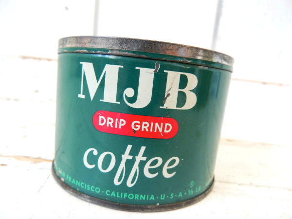【MJB/サンフランシスコ】ブリキ製・ヴィンテージ・ちいさな・コーヒー缶/ティン缶US