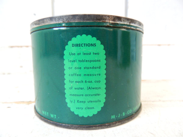 【MJB/サンフランシスコ】ブリキ製・ヴィンテージ・ちいさな・コーヒー缶/ティン缶US