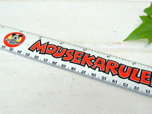 ミッキーマウスクラブ・ディズニー センチ&インチ・70's・ヴィンテージ・ルーラー・定規 ものさし