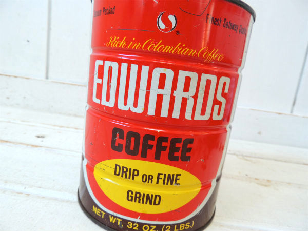 【EDWARDS COFFEE・CALIF】ヴィンテージ・コーヒー缶・ティン缶・USA