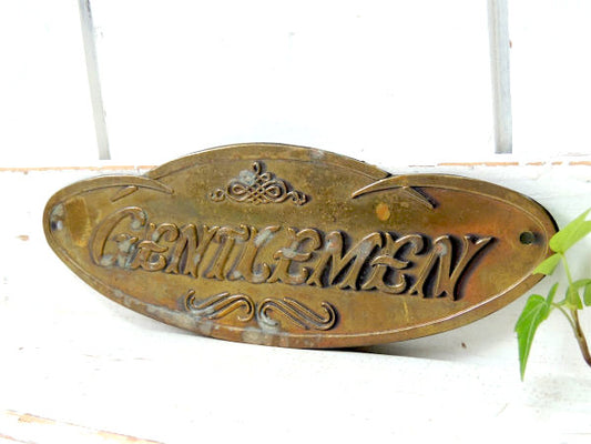 GENTLEMEN・紳士 メンズ アンティーク・ビンテージ・サインプレート・看板・案内板・店内装飾