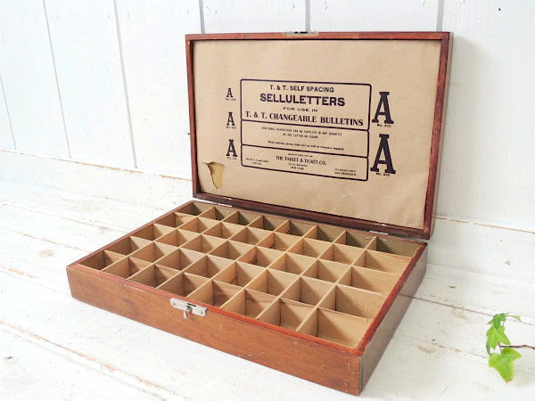 THE TABLET&TICKET・40仕切り・アンティーク・ウッドボックス・木製ディスプレイケース