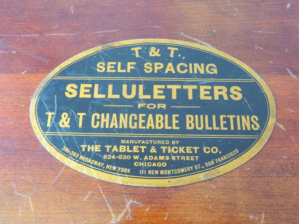 THE TABLET&TICKET・40仕切り・アンティーク・ウッドボックス・木製ディスプレイケース