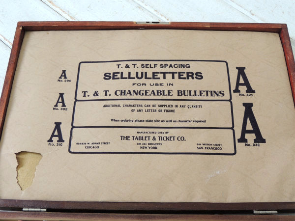 THE TABLET&TICKET・40仕切り・アンティーク・ウッドボックス・木製ディスプレイケース